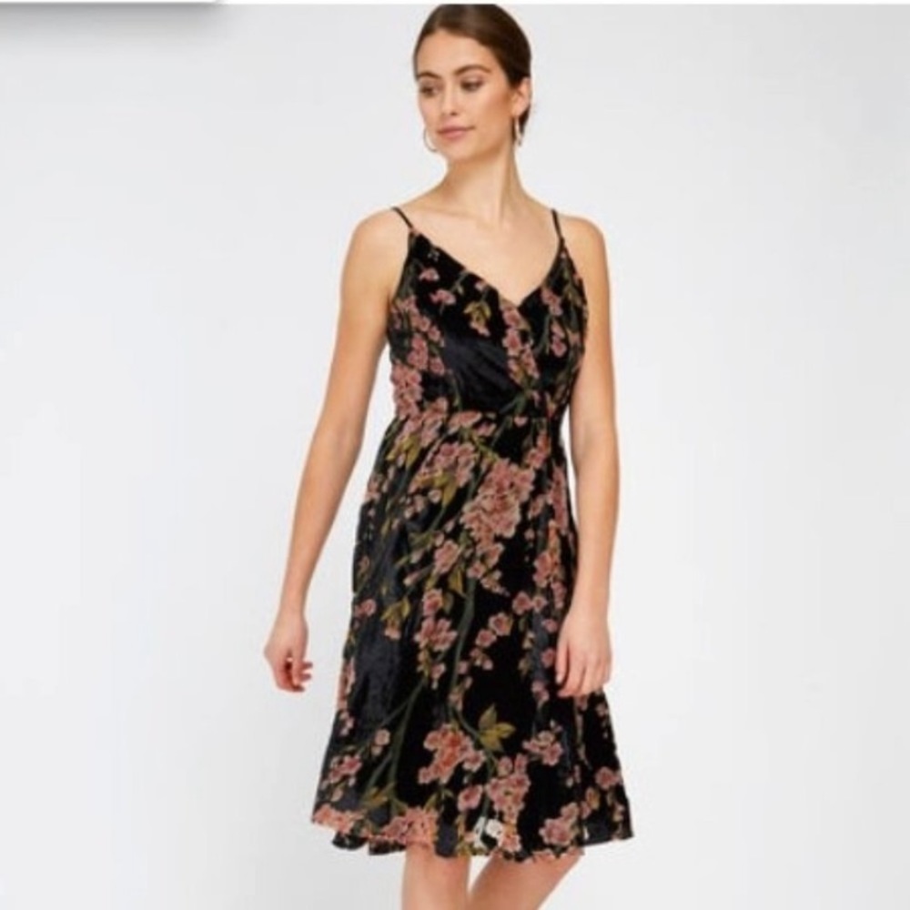 Dex velvet floral dress
